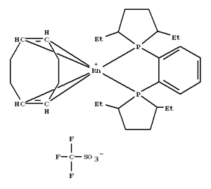 (-)-1,2-Bis((2R,5R)-2,5-diethylphospholano)benzene(1,5-cyclooctadiene)rhodium(I) trifluoromethanesulfonate, 98+% (R,R)-Et-DUPHOS-Rh